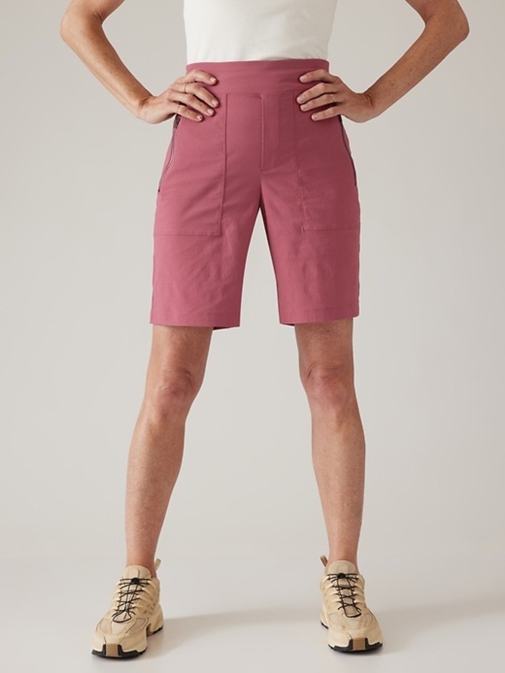Athleta High-Rise Utility Bermudas - Rose